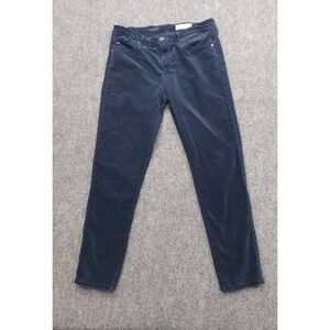 Adriano‎ Goldschmied x Anthropologie Velour Pants Womens 30 Blue Stevie Ankle